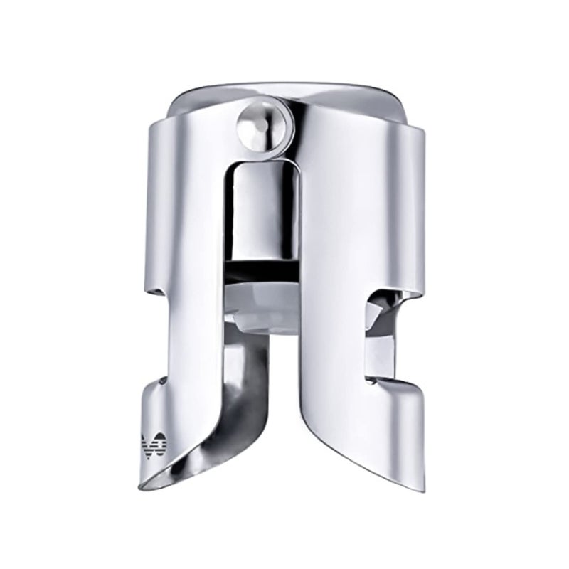 OWO Champagne Bottle Stoppers Stainless Steel, Reusable Champagne Cork & Saver Stopper, Leak Proof Prosecco & Sparkling Wine Plug, Bubble Retention Protection ï¼ˆSilver, 1 Packï¼‰ - Image 1